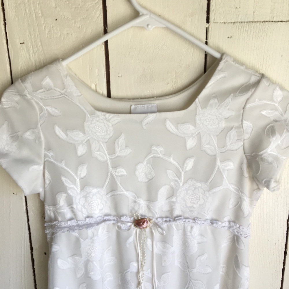 Rose Cottage Ivory Special Occasion Dress SZ 10 - Picture 5 of 13